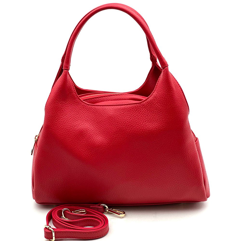 Giulia Italian Cow Leather Shoulder & Crossbody Handbag - Leather Italiano