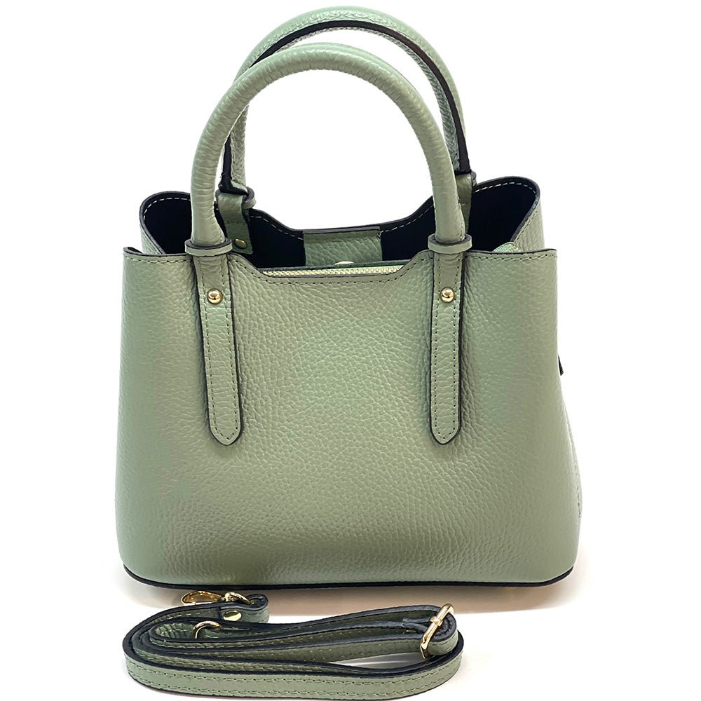 Giuseppina Italian Cowhide Leather Handbag – Chic, Compact & Structured - Leather Italiano