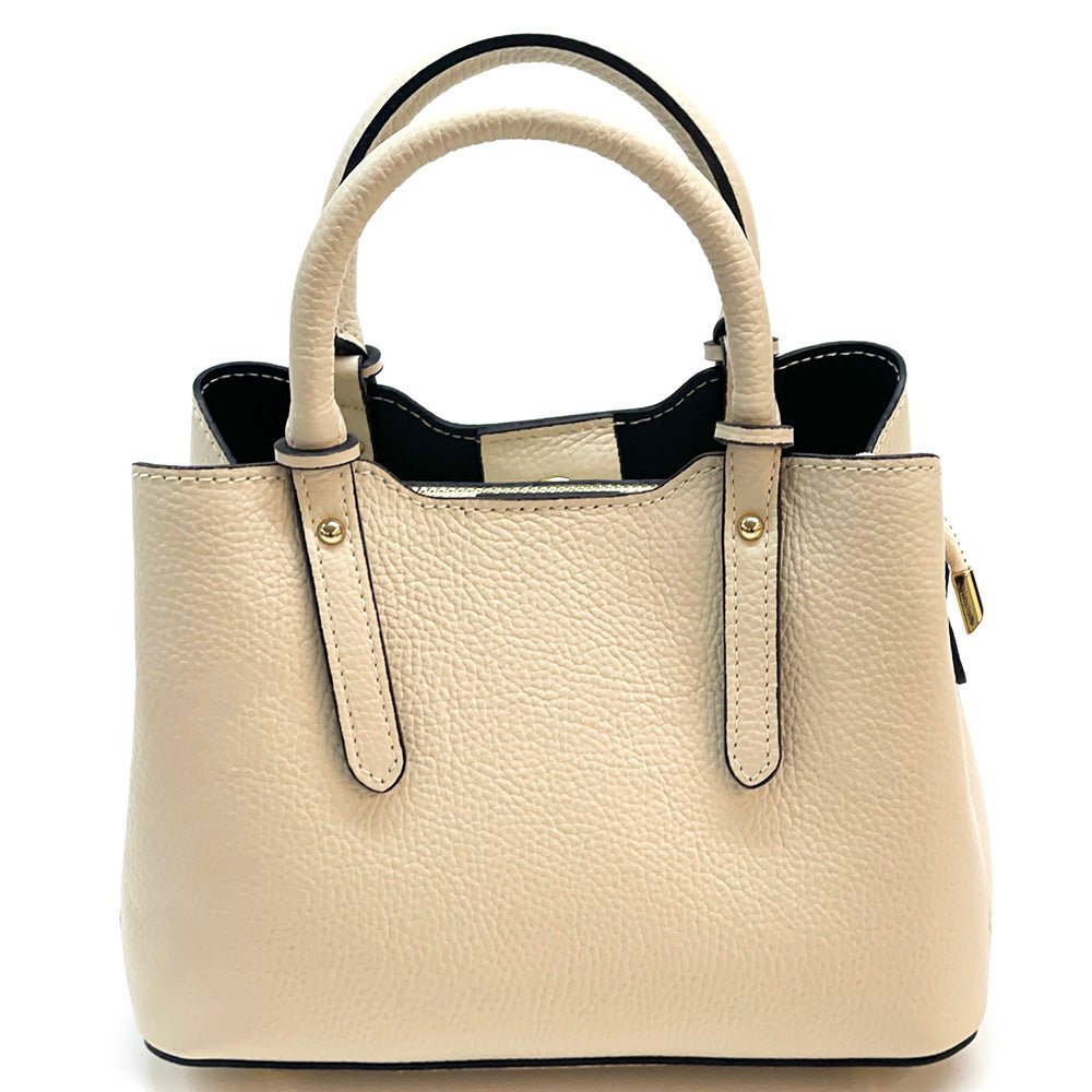 Giuseppina Italian Cowhide Leather Handbag – Chic, Compact & Structured - Leather Italiano