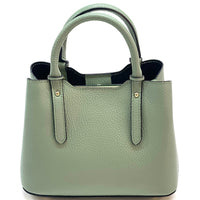 Giuseppina Italian Cowhide Leather Handbag – Chic, Compact & Structured - Leather Italiano