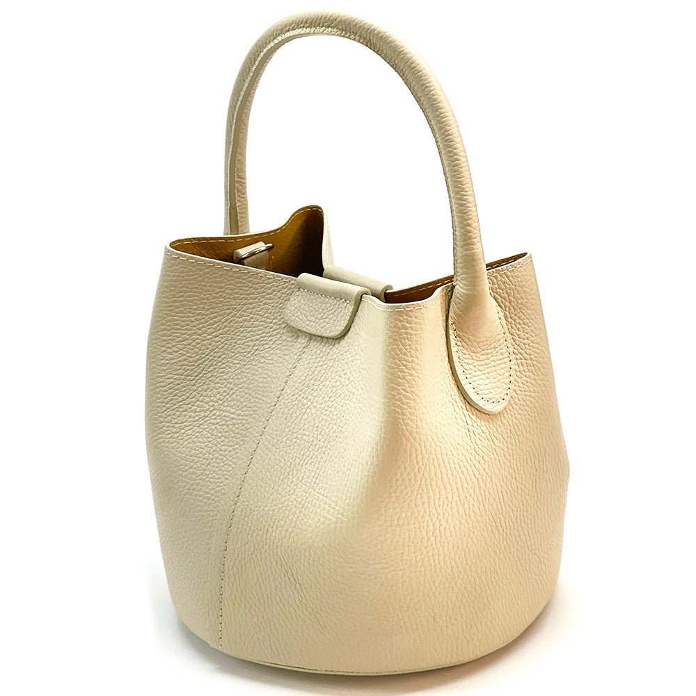 Grazia Italian Leather Bucket Bag – Elegant Everyday Shoulder Bag for Women - Leather Italiano
