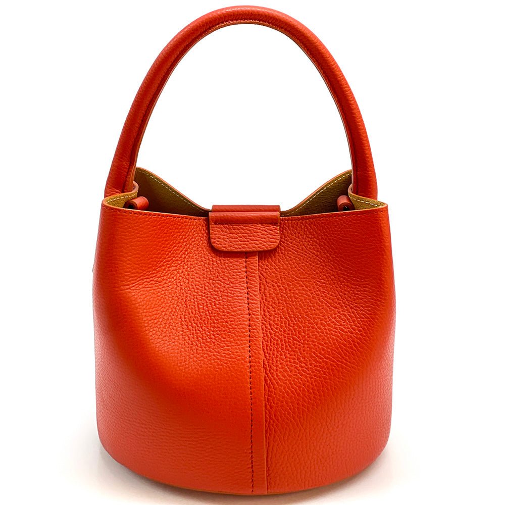 Grazia Italian Leather Bucket Bag – Elegant Everyday Shoulder Bag for Women - Leather Italiano