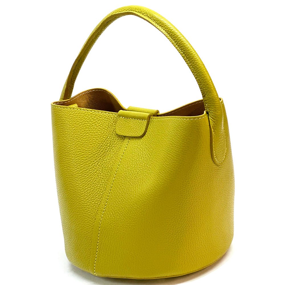 Grazia Italian Leather Bucket Bag – Elegant Everyday Shoulder Bag for Women - Leather Italiano