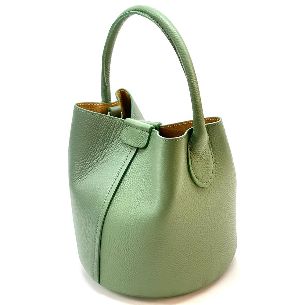 Grazia Italian Leather Bucket Bag – Elegant Everyday Shoulder Bag for Women - Leather Italiano