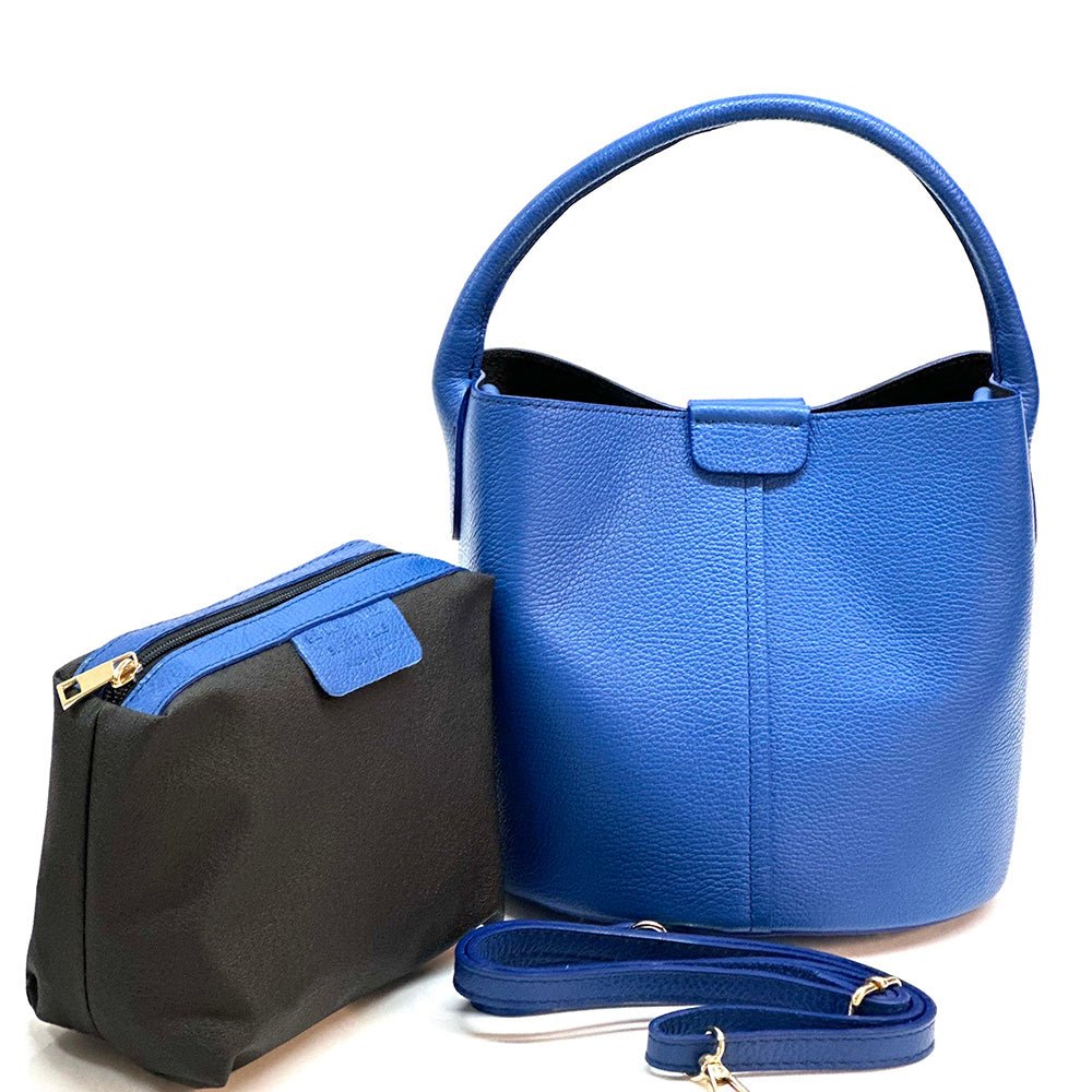 Grazia Italian Leather Bucket Bag – Elegant Everyday Shoulder Bag for Women - Leather Italiano