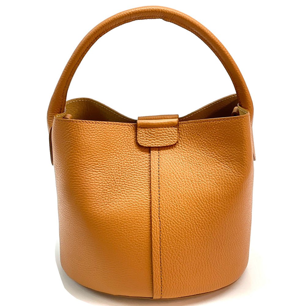 Grazia Italian Leather Bucket Bag – Elegant Everyday Shoulder Bag for Women - Leather Italiano