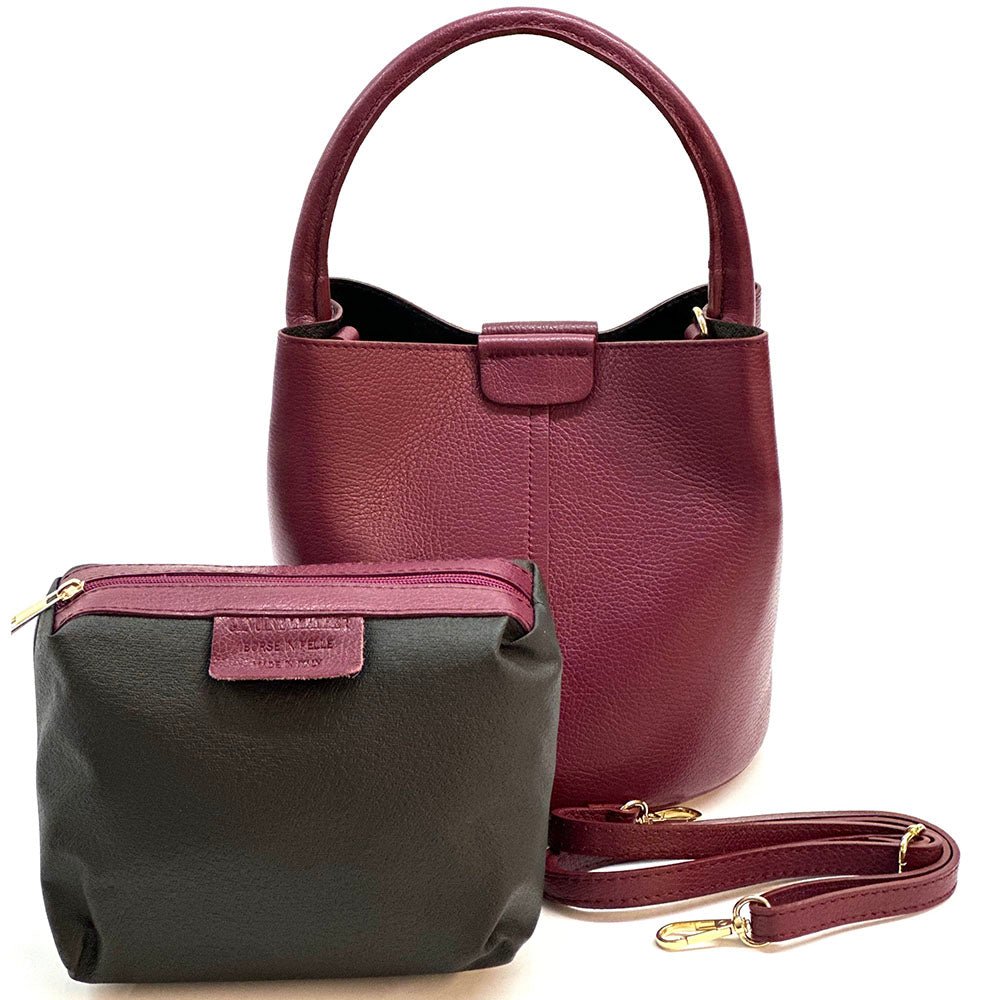 Grazia Italian Leather Bucket Bag – Elegant Everyday Shoulder Bag for Women - Leather Italiano