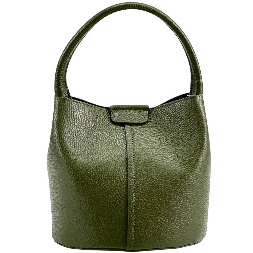 Grazia Italian Leather Bucket Bag – Elegant Everyday Shoulder Bag for Women - Leather Italiano