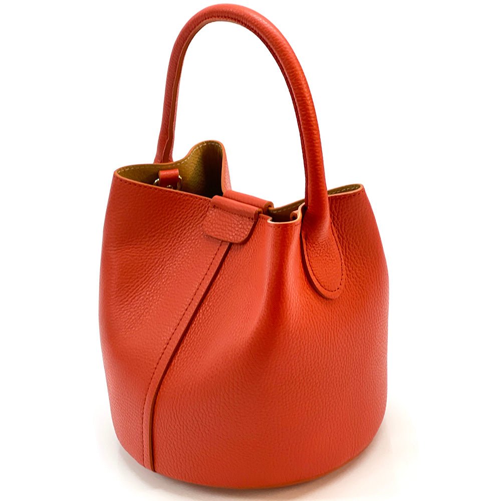 Grazia Italian Leather Bucket Bag – Elegant Everyday Shoulder Bag for Women - Leather Italiano