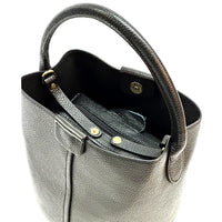 Grazia Italian Leather Bucket Bag – Elegant Everyday Shoulder Bag for Women - Leather Italiano