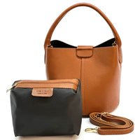Grazia Italian Leather Bucket Bag – Elegant Everyday Shoulder Bag for Women - Leather Italiano