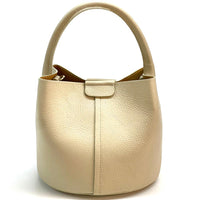 Grazia Italian Leather Bucket Bag – Elegant Everyday Shoulder Bag for Women - Leather Italiano