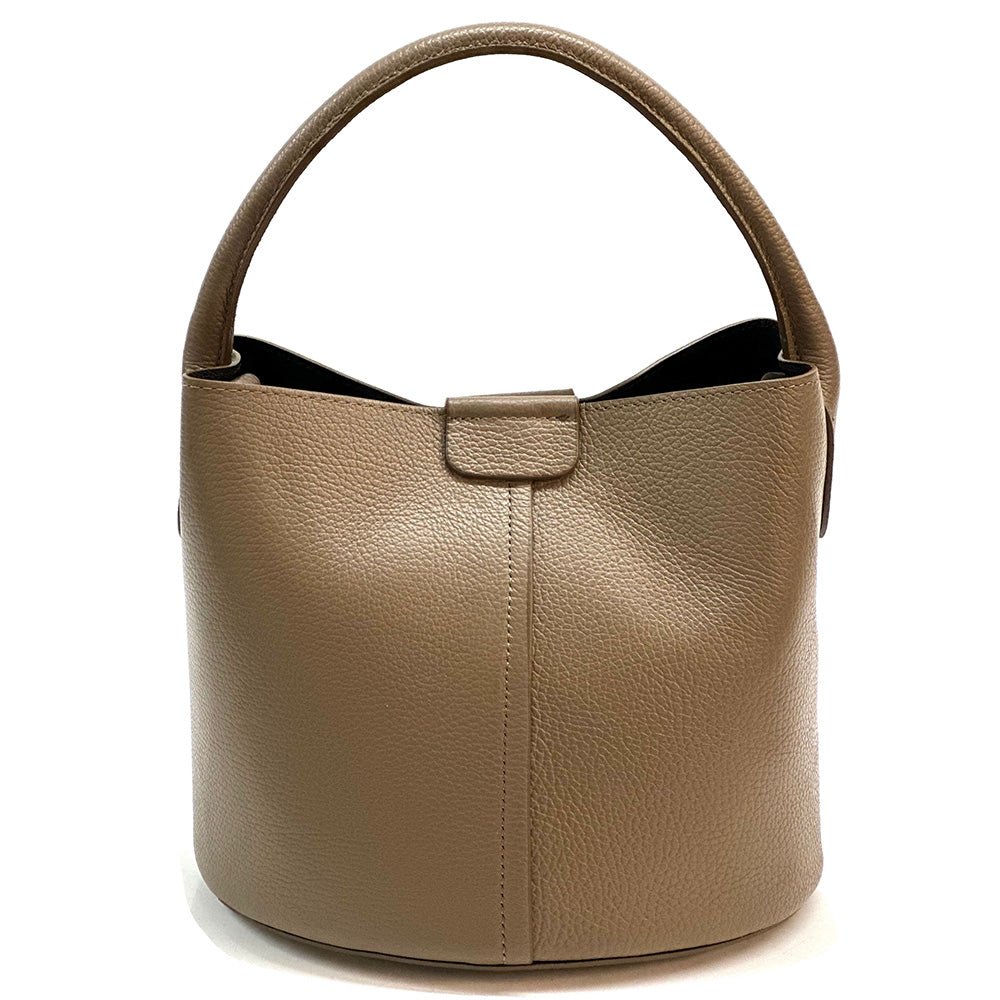 Grazia Italian Leather Bucket Bag – Elegant Everyday Shoulder Bag for Women - Leather Italiano