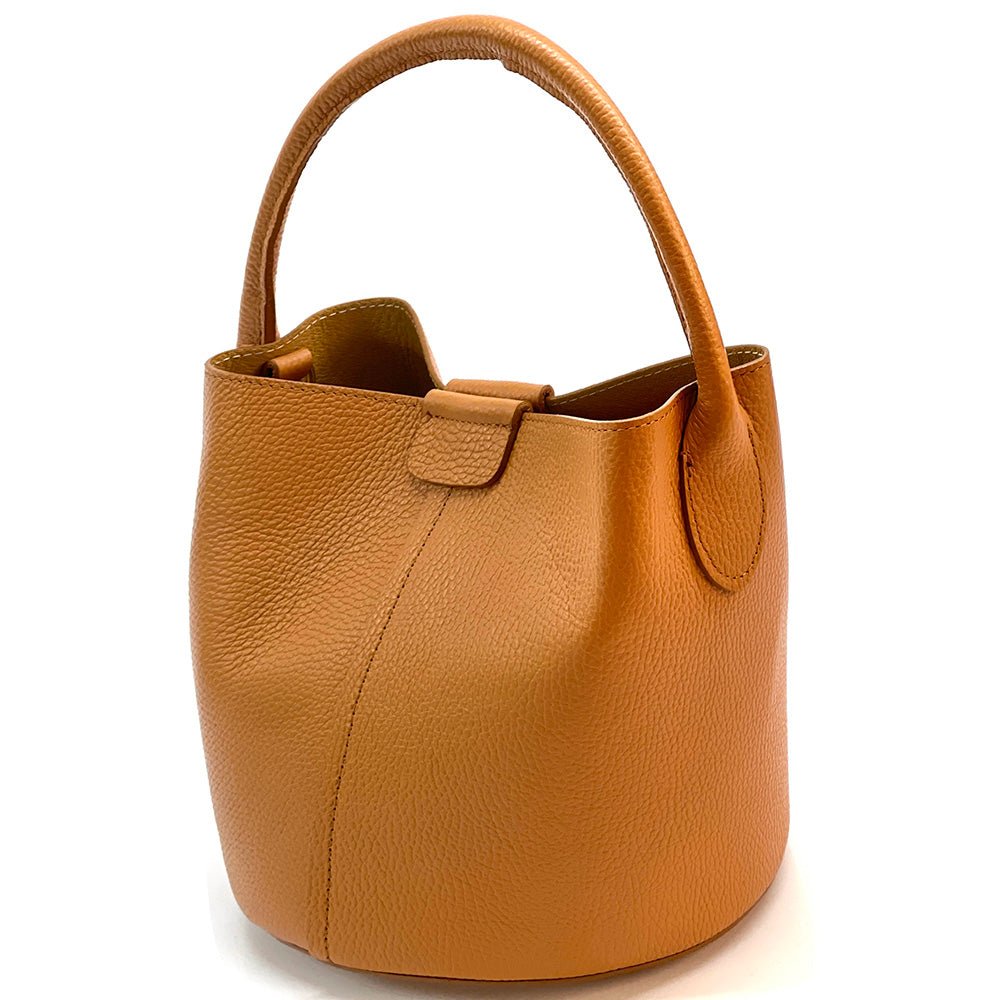 Grazia Italian Leather Bucket Bag – Elegant Everyday Shoulder Bag for Women - Leather Italiano