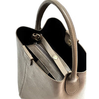 Grazia Italian Leather Bucket Bag – Elegant Everyday Shoulder Bag for Women - Leather Italiano