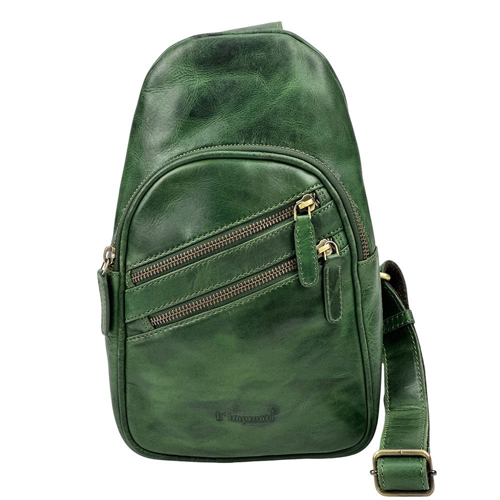 Harvey Italian Leather Sling Bag – Men’s Crossbody (Handmade in Florence) - Leather Italiano