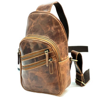 Harvey Italian Leather Sling Bag – Men’s Crossbody (Handmade in Florence) - Leather Italiano