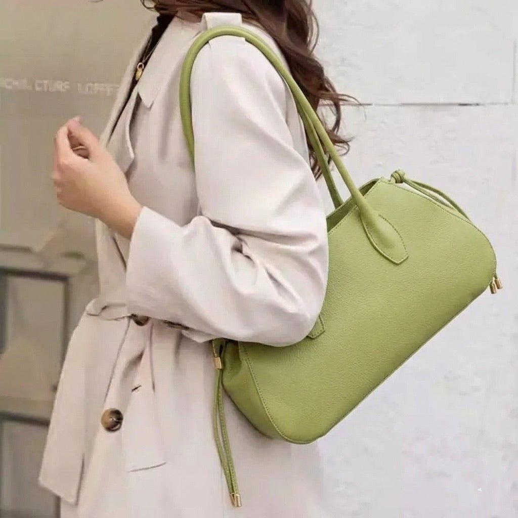 Heather Italian Cow Leather Shoulder Bag - Leather Italiano