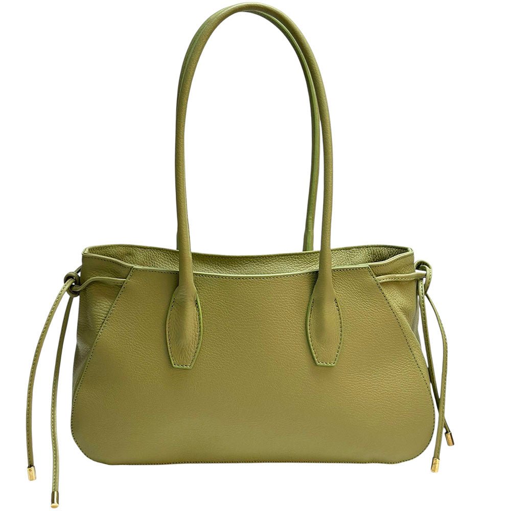 Heather Italian Cow Leather Shoulder Bag - Leather Italiano