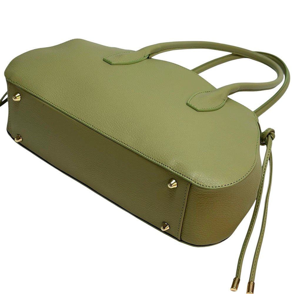 Heather Italian Cow Leather Shoulder Bag - Leather Italiano