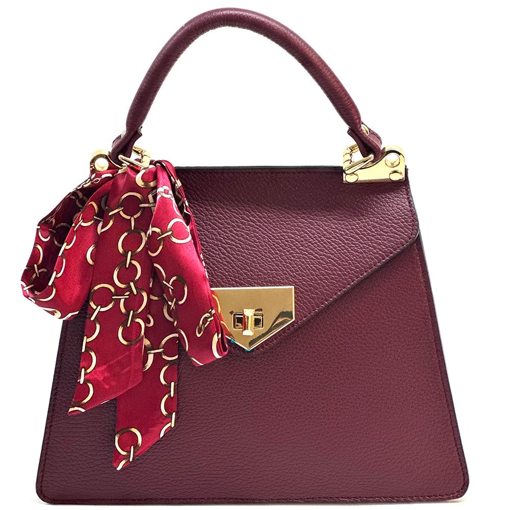 Isabella Italian Leather Bag – Elegant Structured Handbag for Women - Leather Italiano