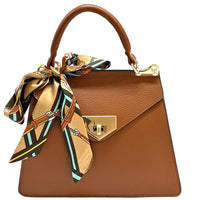 Isabella Italian Leather Bag – Elegant Structured Handbag for Women - Leather Italiano