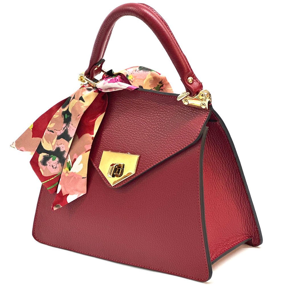 Isabella Italian Leather Bag – Elegant Structured Handbag for Women - Leather Italiano