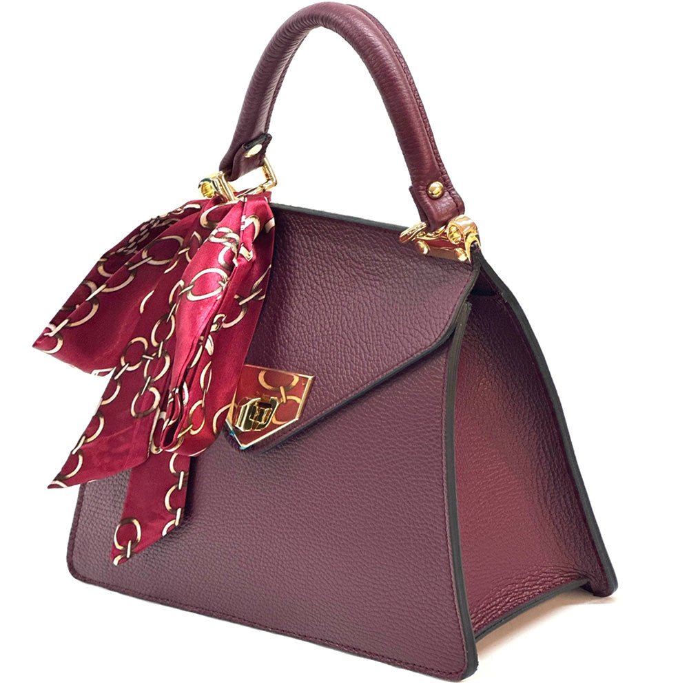 Isabella Italian Leather Bag – Elegant Structured Handbag for Women - Leather Italiano