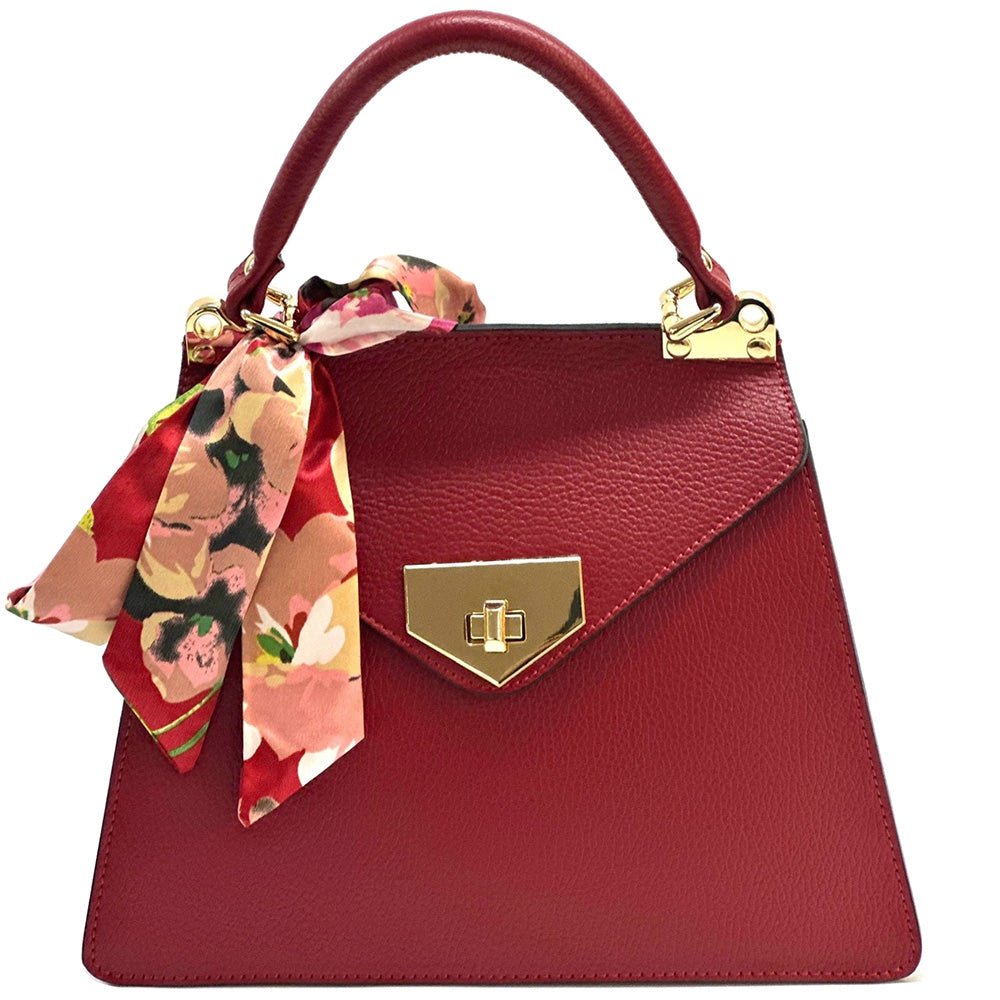 Isabella Italian Leather Bag – Elegant Structured Handbag for Women - Leather Italiano