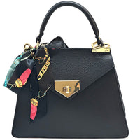 Isabella Italian Leather Bag – Elegant Structured Handbag for Women - Leather Italiano