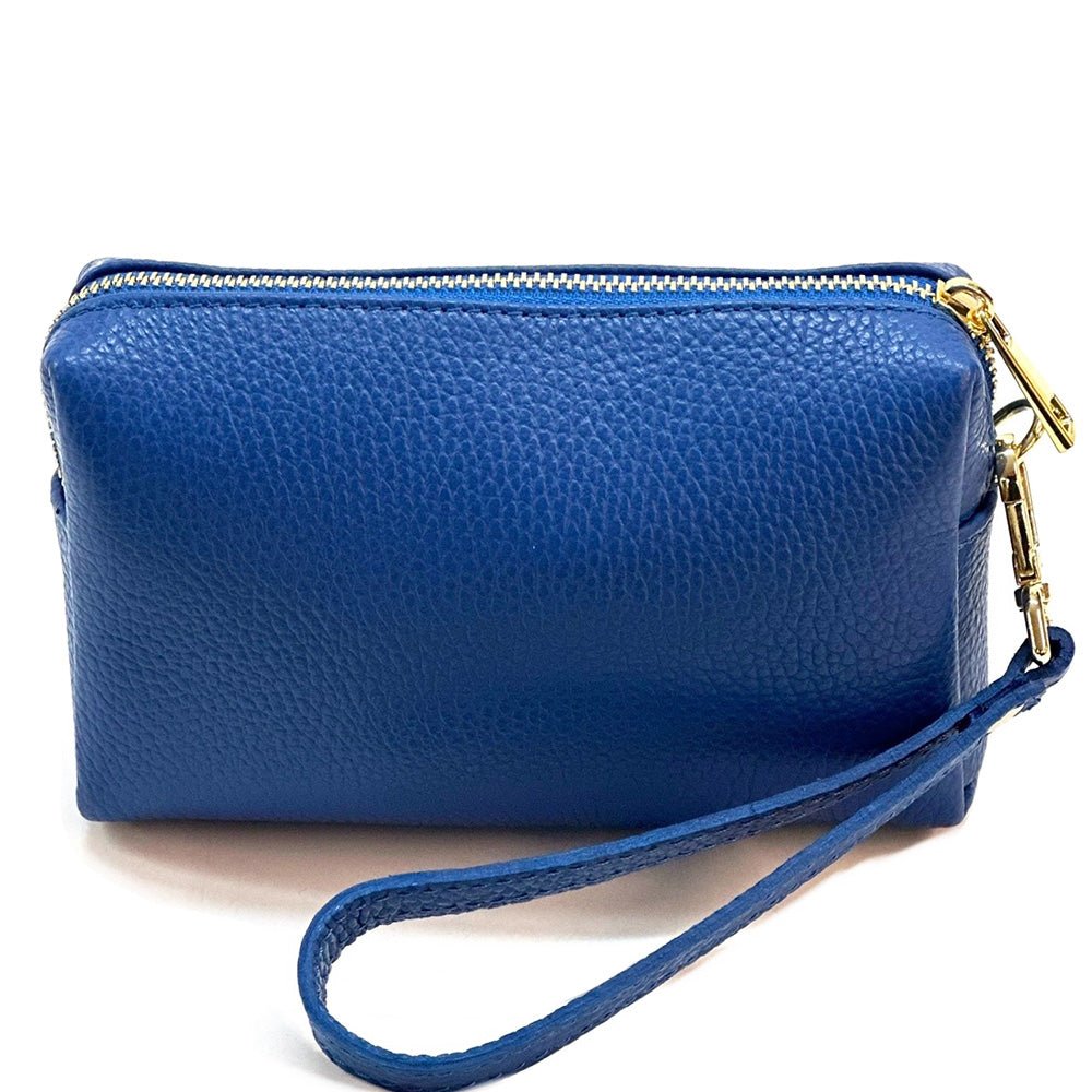 Isadora Italian Leather Wristlet – Elegant Everyday Wrist Bag for Women - Leather Italiano