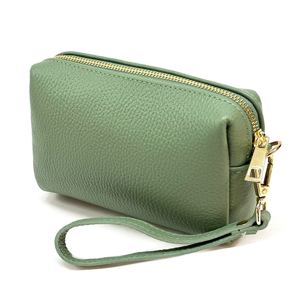 Isadora Italian Leather Wristlet – Elegant Everyday Wrist Bag for Women - Leather Italiano