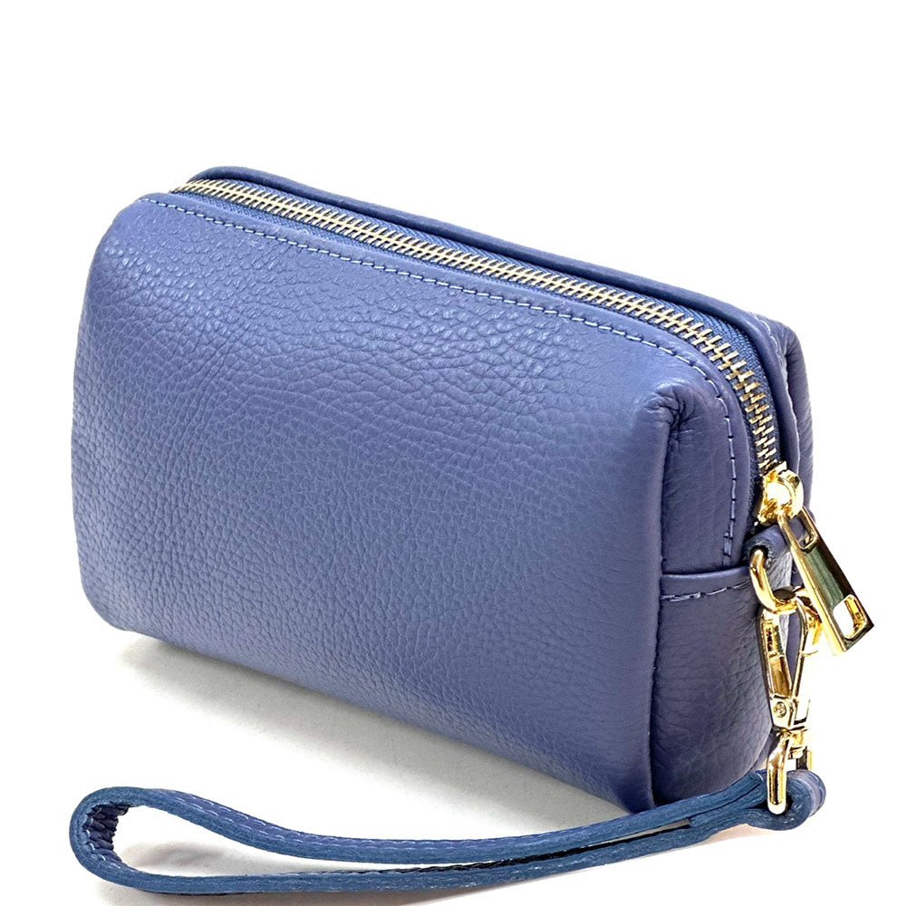 Isadora Italian Leather Wristlet – Elegant Everyday Wrist Bag for Women - Leather Italiano