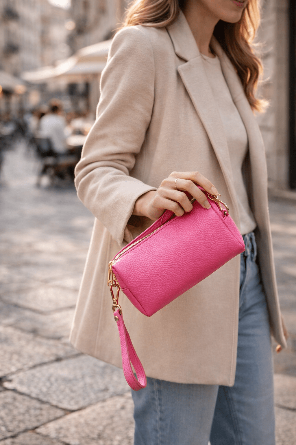 Isadora Italian Leather Wristlet – Elegant Everyday Wrist Bag for Women - Leather Italiano