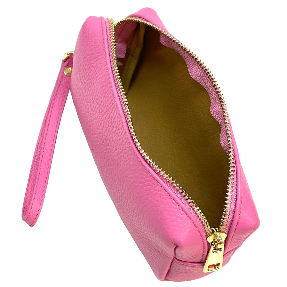 Isadora Italian Leather Wristlet – Elegant Everyday Wrist Bag for Women - Leather Italiano