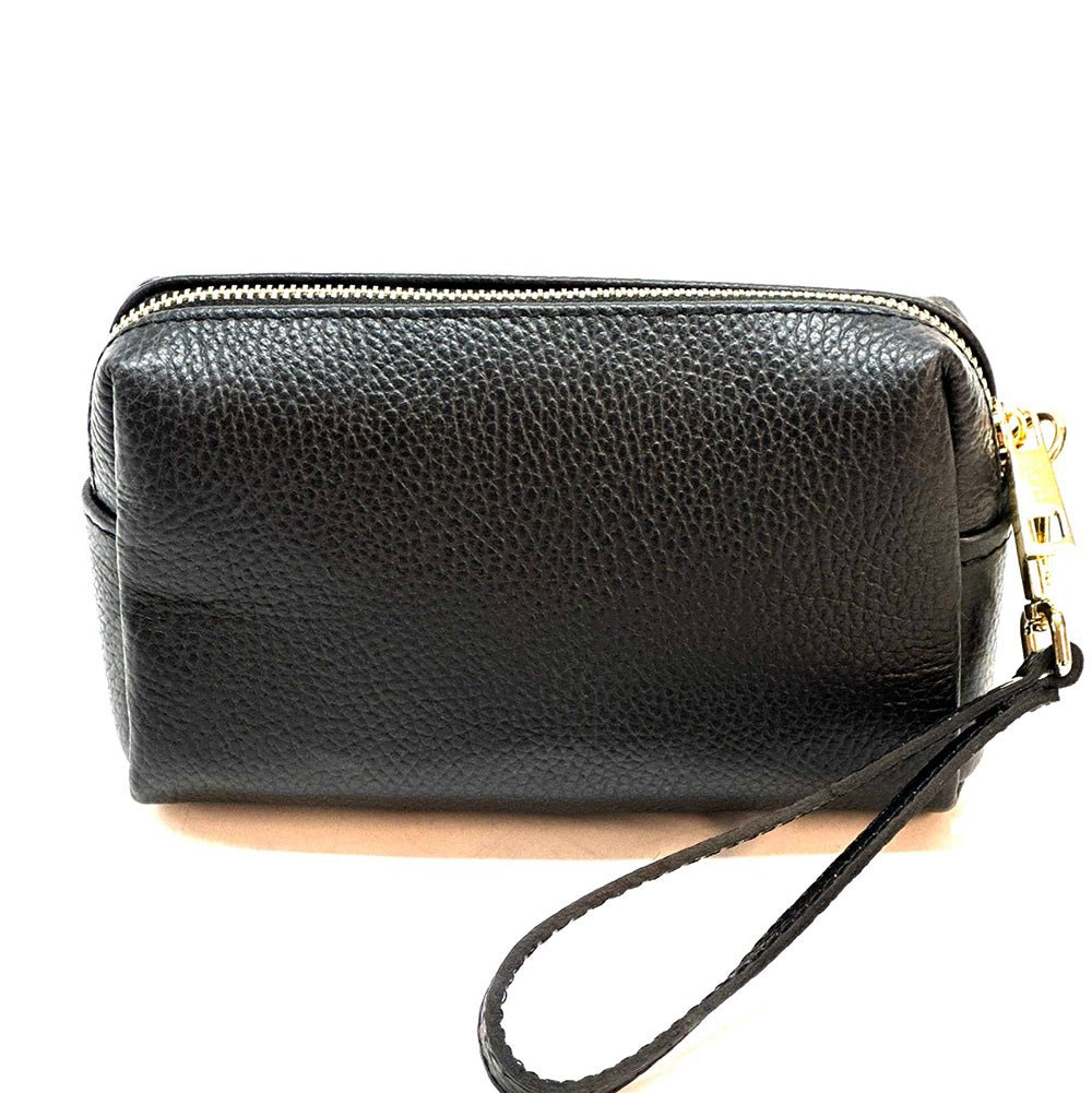 Isadora Italian Leather Wristlet – Elegant Everyday Wrist Bag for Women - Leather Italiano