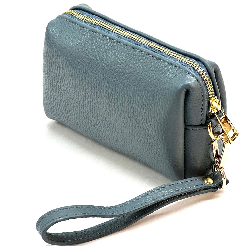 Isadora Italian Leather Wristlet – Elegant Everyday Wrist Bag for Women - Leather Italiano