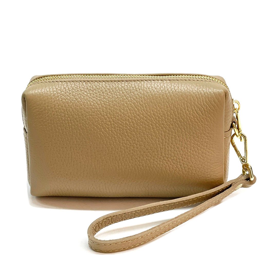 Isadora Italian Leather Wristlet – Elegant Everyday Wrist Bag for Women - Leather Italiano