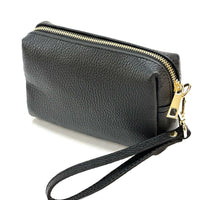 Isadora Italian Leather Wristlet – Elegant Everyday Wrist Bag for Women - Leather Italiano