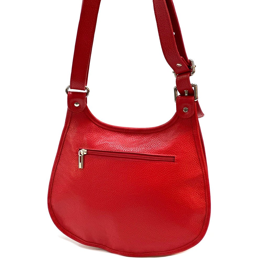 Italian Leather Crossbody Bag - Stella Minimalist Chic - Leather Italiano
