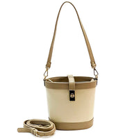 Juliette Cow Leather Bucket Bag - Leather Italiano