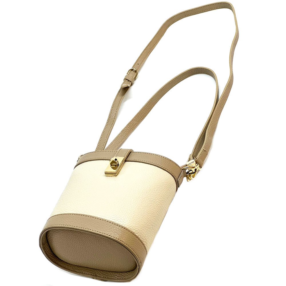 Juliette Cow Leather Bucket Bag - Leather Italiano