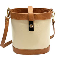 Juliette Cow Leather Bucket Bag - Leather Italiano
