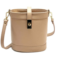 Juliette Cow Leather Bucket Bag - Leather Italiano