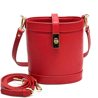 Juliette Cow Leather Bucket Bag - Leather Italiano