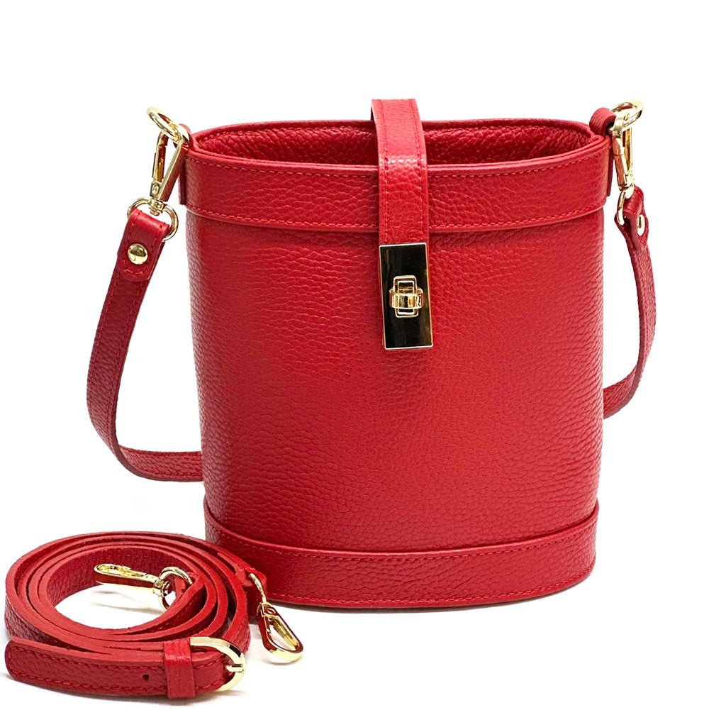 Juliette Cow Leather Bucket Bag - Leather Italiano