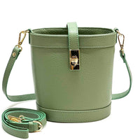Juliette Cow Leather Bucket Bag - Leather Italiano