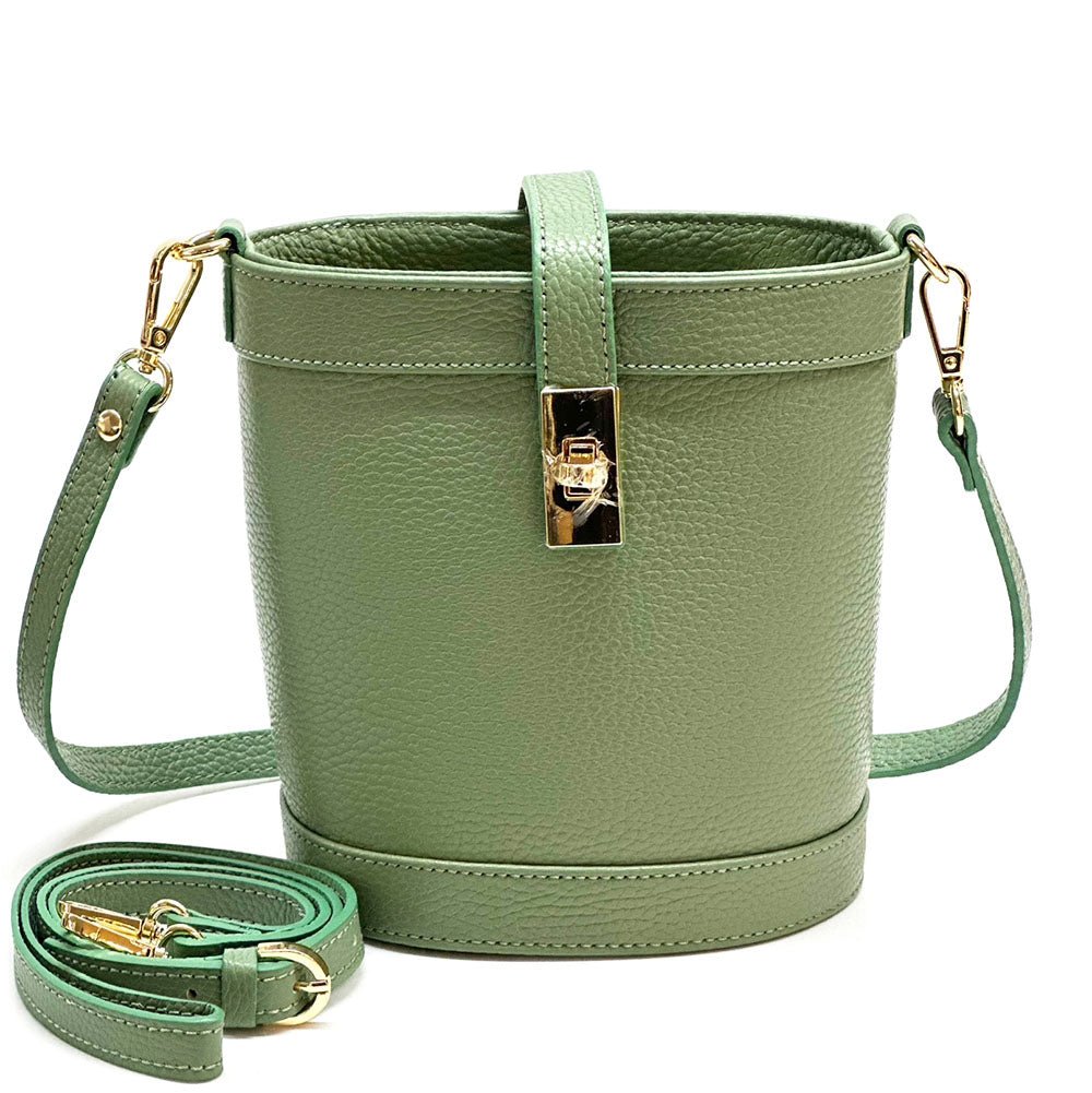 Juliette Cow Leather Bucket Bag - Leather Italiano