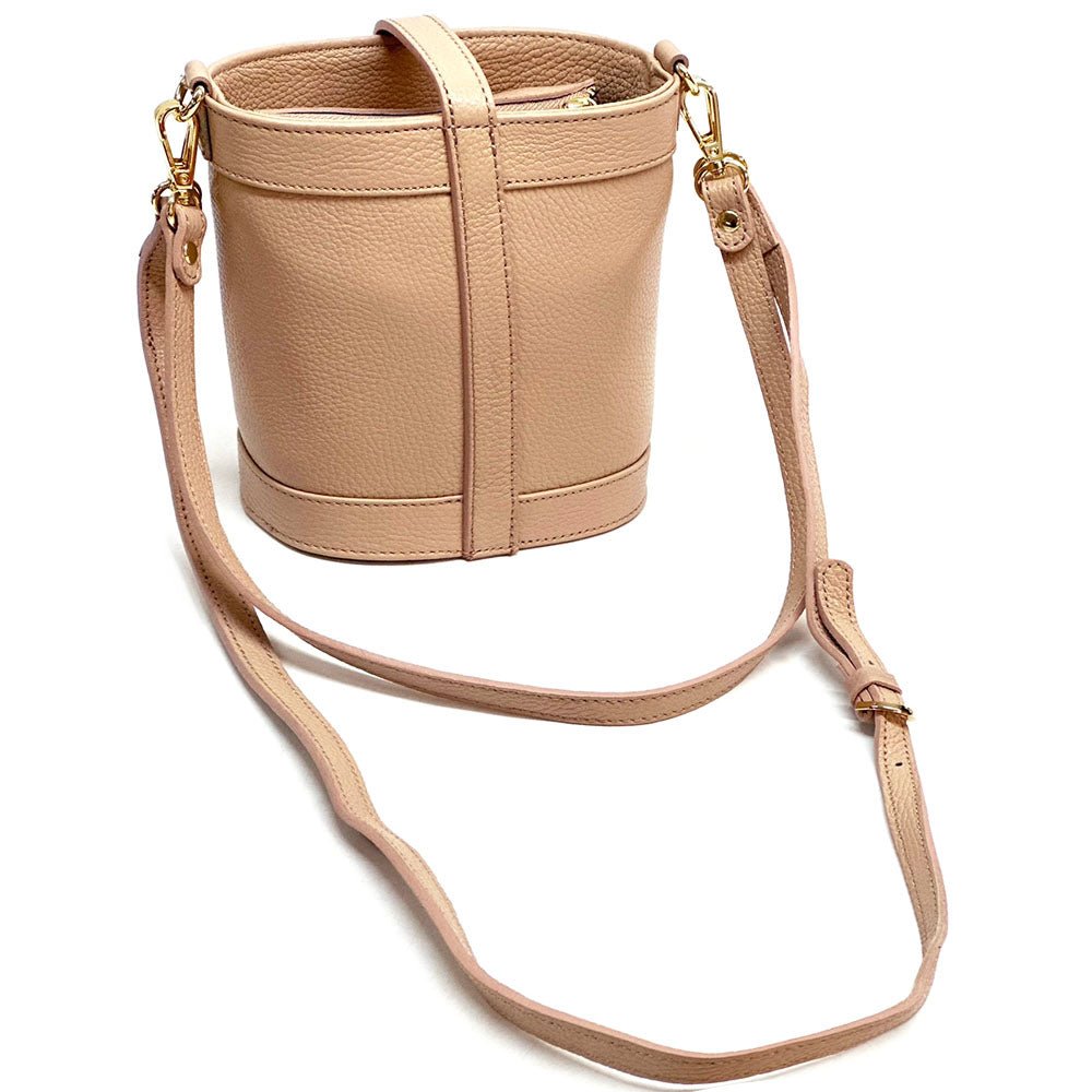 Juliette Cow Leather Bucket Bag - Leather Italiano