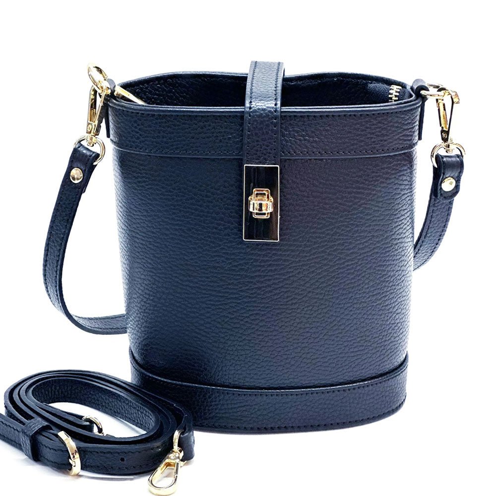 Juliette Cow Leather Bucket Bag - Leather Italiano